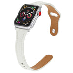 レザー交換用ストラップ 時計バンド スチールボタン付き、Apple Watch Series 7 41mm / & 6 & SE & 5 & 4 40mm 用、Apple Watch Series 7 45mm / & 6 & SE & 5 & 4 44mm 用