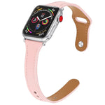 レザー交換用ストラップ 時計バンド スチールボタン付き、Apple Watch Series 7 41mm / & 6 & SE & 5 & 4 40mm 用、Apple Watch Series 7 45mm / & 6 & SE & 5 & 4 44mm 用