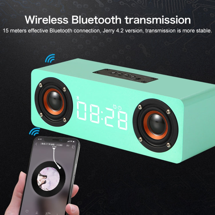M5 サブウーファー木製 Bluetooth 4.2スピーカー TFカード＆3.5mm AUX＆FM対応