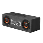 M5C サブウーファー木製クロック Bluetooth 4.2スピーカー TFカード＆3.5mm AUX＆FMラジオ対応