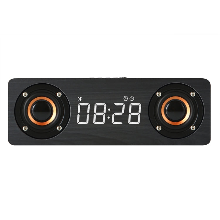 M5C サブウーファー木製クロック Bluetooth 4.2スピーカー TFカード＆3.5mm AUX＆FMラジオ対応