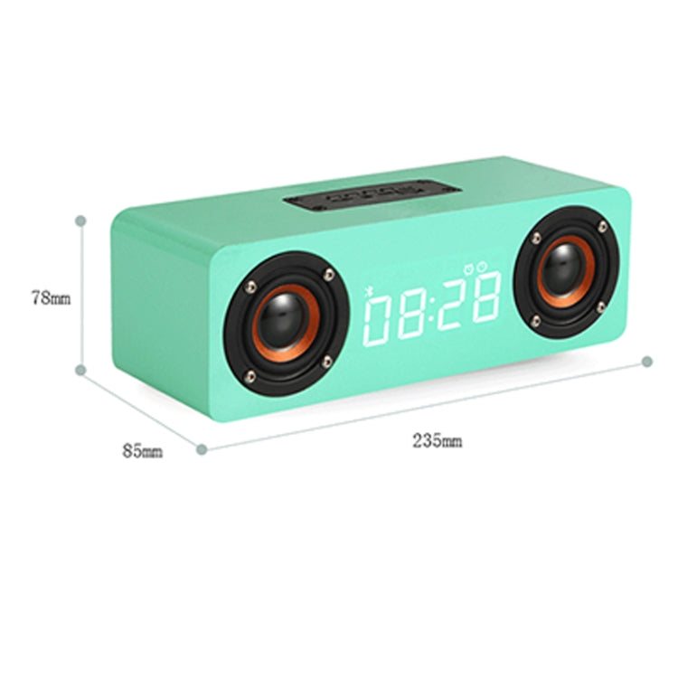 M5C サブウーファー木製クロック Bluetooth 4.2スピーカー TFカード＆3.5mm AUX＆FMラジオ対応