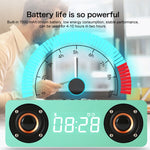 M5C サブウーファー木製クロック Bluetooth 4.2スピーカー TFカード＆3.5mm AUX＆FMラジオ対応