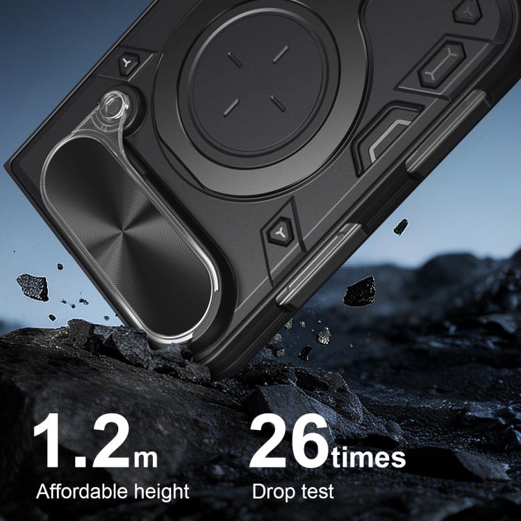 CD Texture Sliding Camshield Magnetic Holder Phone Case, For iPhone Duo