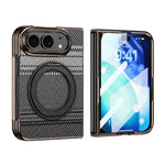 Kevlar Weave Texture 360 Kickstand Integrated Film Phone Case, For iPhone Duo