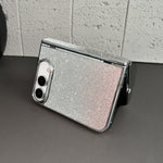 Rebound Hinge Gradient Bling Glitter Phone Case, For iPhone Duo