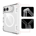 TPU + PC Hybrid 2.5mm Thick Hinge Shockproof Magnetic Phone Case, For iPhone Duo
