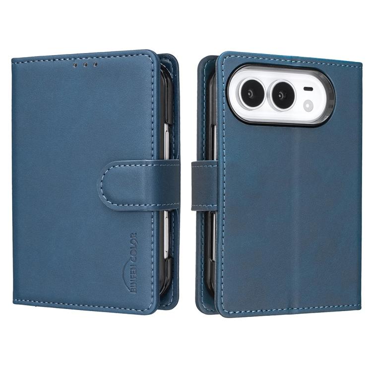 Solid Color Calfskin Texture RFID Vegan Leather Phone Case, For iPhone Duo