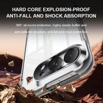 Integrated Shell And Flim Electroplating Transparent Shockproof Phone Case, For iPhone Duo