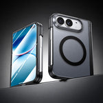 Integrated Shell and Flim Translucent Spring Hinge Magnetic Phone Case, For iPhone Duo