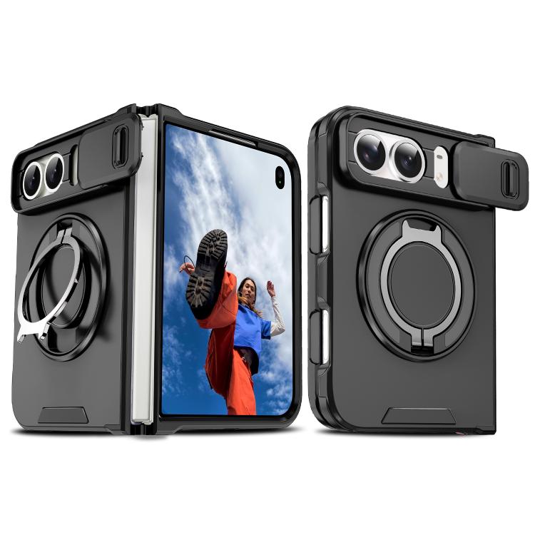 Sliding Camshield Ring Holder Phone Case, For iPhone Duo