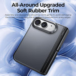 Intergrated Shell And Flim Translucent Spring Hinge Holder Phone Case, For iPhone Duo