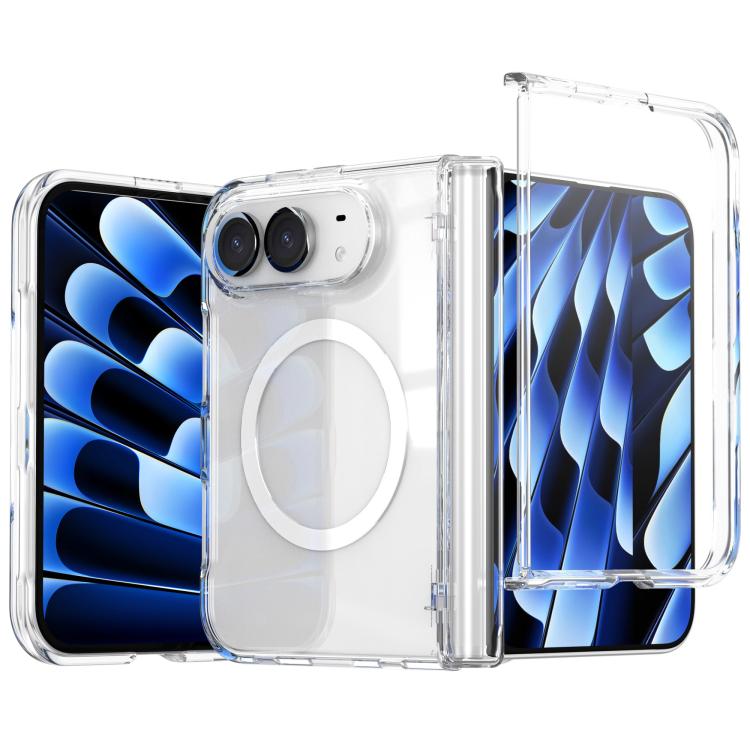 Hinge Magnetic Ring Integrated Film Phone Case, For iPhone Duo