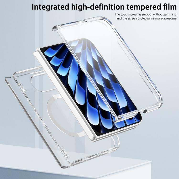 Hinge Magnetic Ring Integrated Film Phone Case, For iPhone Duo