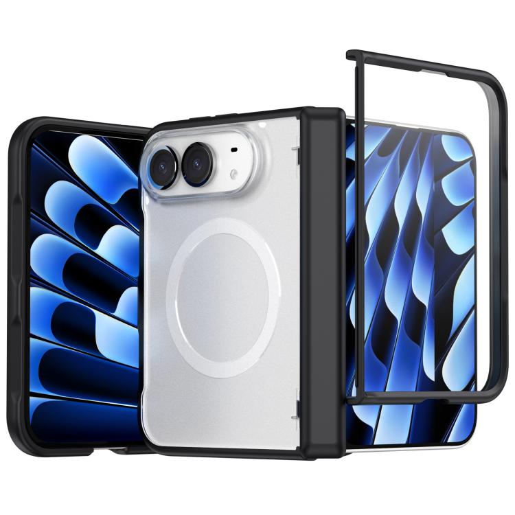 Hinge Magnetic Ring Integrated Film Phone Case, For iPhone Duo