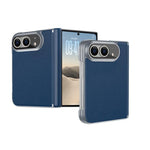 Frosted Leather Hinge Shockproof Phone Case, For iPhone Duo