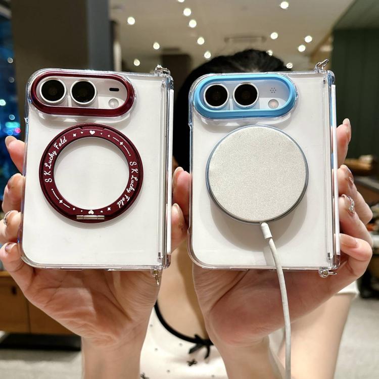 Side Buckle Hinge Rotating Holder Magnetic Phone Case, For iPhone Duo