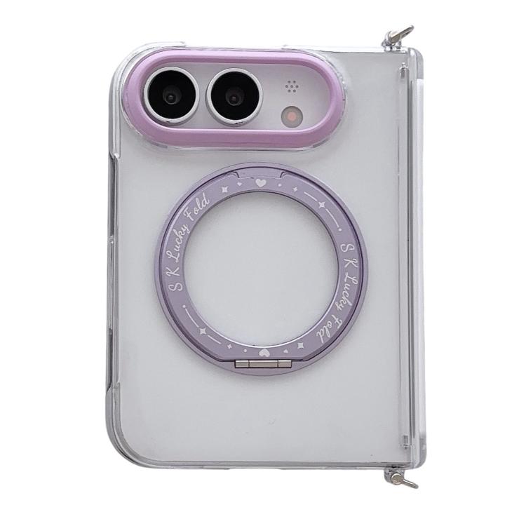 Side Buckle Hinge Rotating Holder Magnetic Phone Case, For iPhone Duo