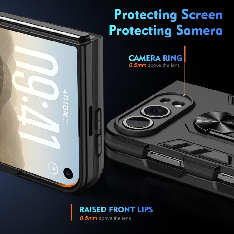Shockproof Metal Ring Holder Phone Case, For iPhone Duo