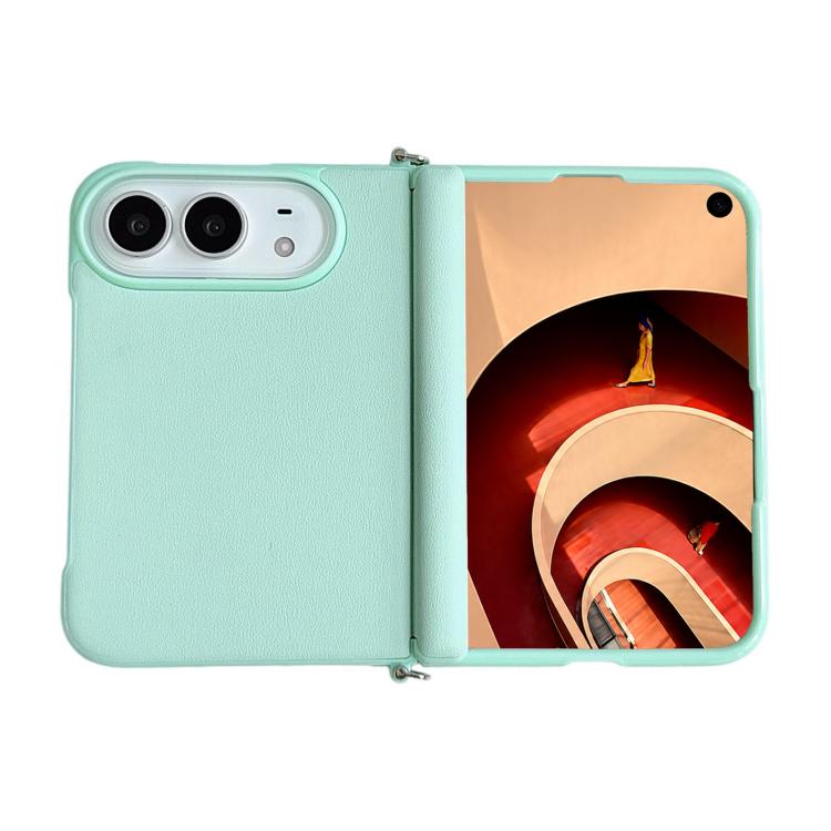 Side Clamp Magnetic Axis Solid Color Leather Texture Phone Case, For iPhone Duo
