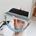 Side Clamp Dual Magnetic Axis Solid Color Leather Texture Phone Case, For iPhone Duo