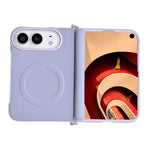 Side Clamp Dual Magnetic Axis Solid Color Leather Texture Phone Case, For iPhone Duo