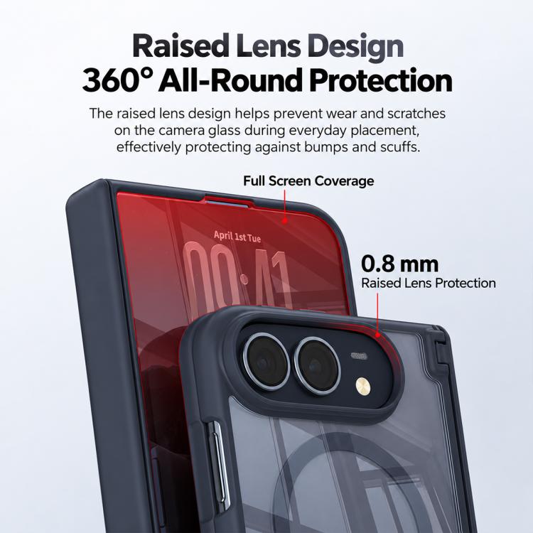 Spring Hinge Magnetic Integrated Film Phone Case, For iPhone Duo