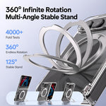 Spring Hinge Magnetic Holder Clear PC Phone Case, For iPhone Duo