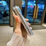 Mirror Shield Blue Dot Magnetic Phone Case with Rotating Holder, For iPhone Duo