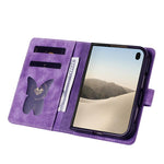Butterfly Cat Embossing Flip Leather Phone Case, For iPhone Duo