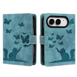 Butterfly Cat Embossing Flip Leather Phone Case, For iPhone Duo