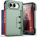 Sliding Card Slot Hinge Integrated Film Phone Case, For iPhone Duo
