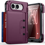 Sliding Card Slot Hinge Integrated Film Phone Case, For iPhone Duo