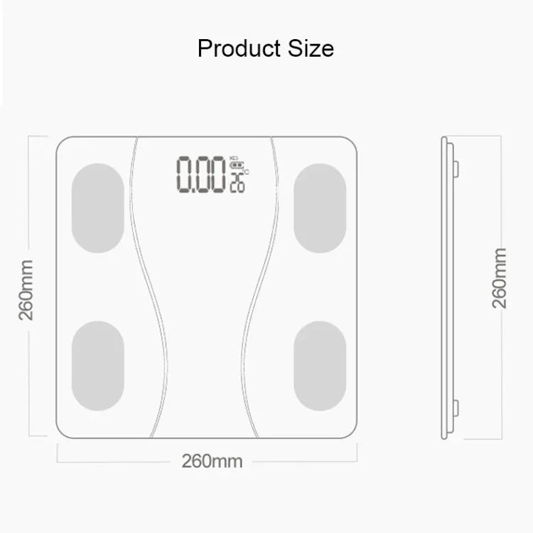 家庭用スマート体脂肪電子体重計 USB充電式 USB充電式