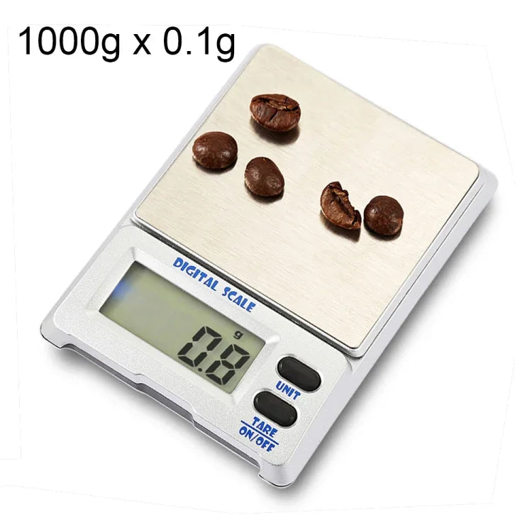 M-18 1000g x 0.1g 高精度デジタル電子ジュエリースケール バランス装置 1.5インチLCDスクリーン付き、1000g/0.1g