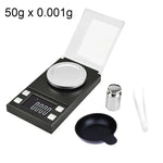 MH-8028 50g x 0.001g 高精度デジタル電子ポータブルジュエリー ダイヤモンド カラット ラボ用重量スケール バランス装置 1.6インチLCDスクリーン付き、50g/0.001g