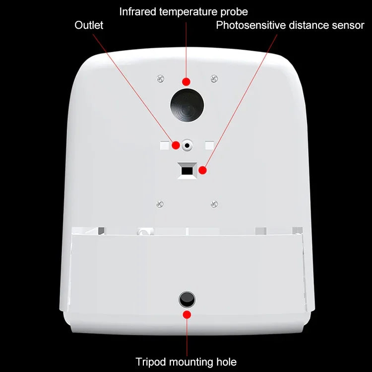 K9 ハンズフリー非接触体感光距離センサー温度計＋1000ml自動非接触液体石鹸ディスペンサー、K9