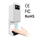 Rehabor A ハンズフリー非接触体感光距離センサー温度計＋450ml自動非接触液体石鹸噴霧ディスペンサー ベースマウント付き、Rehabor A
