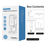 Rehabor A ハンズフリー非接触体感光距離センサー温度計＋450ml自動非接触液体石鹸噴霧ディスペンサー ベースマウント付き、Rehabor A