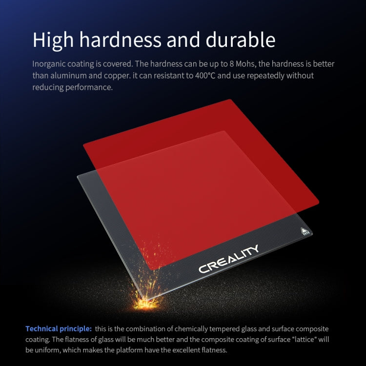 Creality カーバイドガラスプレートプラットフォーム加熱ベッドビルドサーフェス Ender-3 3Dプリンターパーツ
