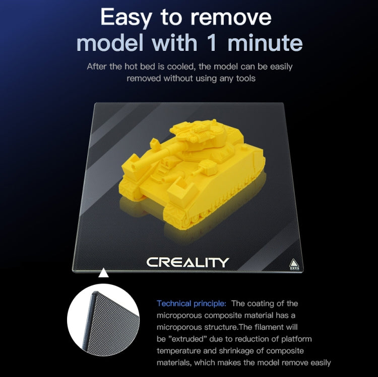 Creality カーバイドガラスプレートプラットフォーム加熱ベッドビルドサーフェス Ender-3 3Dプリンターパーツ