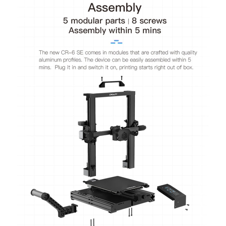 CREALITY CR-6 SE 350W インテリジェントレベリング不要 DIY 3Dプリンター 印刷サイズ: 23.5 x 23.5 x 25cm EUプラグ, CR-6 SE