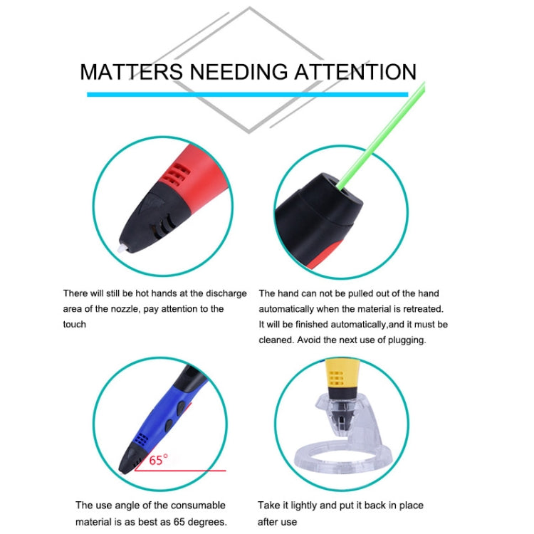 Gen 6th ABS / PLA Filament Kids DIY Drawing 3D Printing Pen with LCD Display(Blue+Black), EPR5210L, EPR5210R, EPR5210W, EPR5210Y