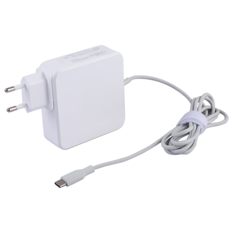 87W USB-C / Type-C 電源アダプター ポータブル充電器 1.8m充電ケーブル付き、EUプラグ