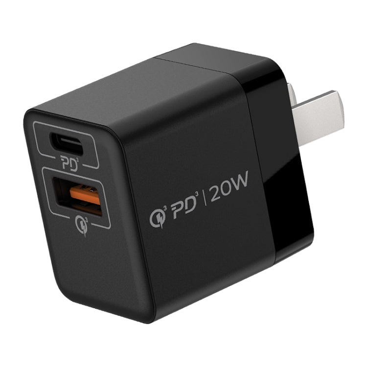 MOMAX UM36 PD 20W USB-C / Type-C + USB 急速充電パワーアダプター、CNプラグ、UM36