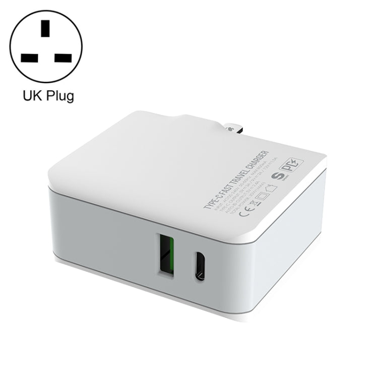 LDNIO A4403C 30W PD + Auto-id 折りたたみ式急速トラベル充電器 1m USB-C / Type-C ケーブル付き、AUプラグ、Type-C ケーブル付き、30W Type-C ケーブル付き