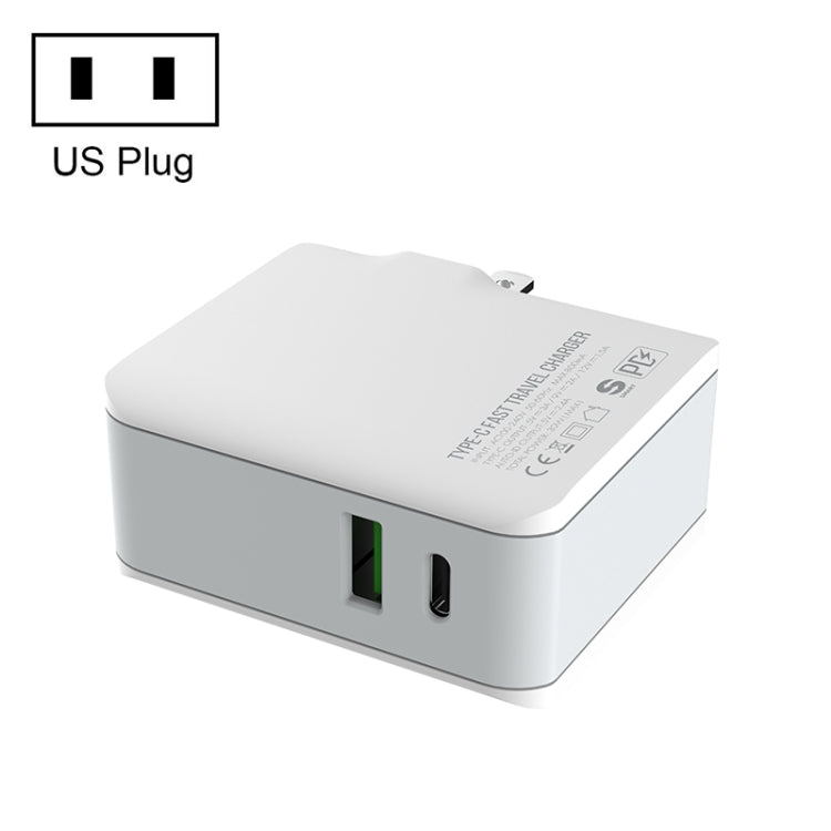 LDNIO A4403C 30W PD + Auto-id 折りたたみ式急速トラベル充電器 1m マイクロUSBケーブル付き、EUプラグ、マイクロUSBケーブル付き