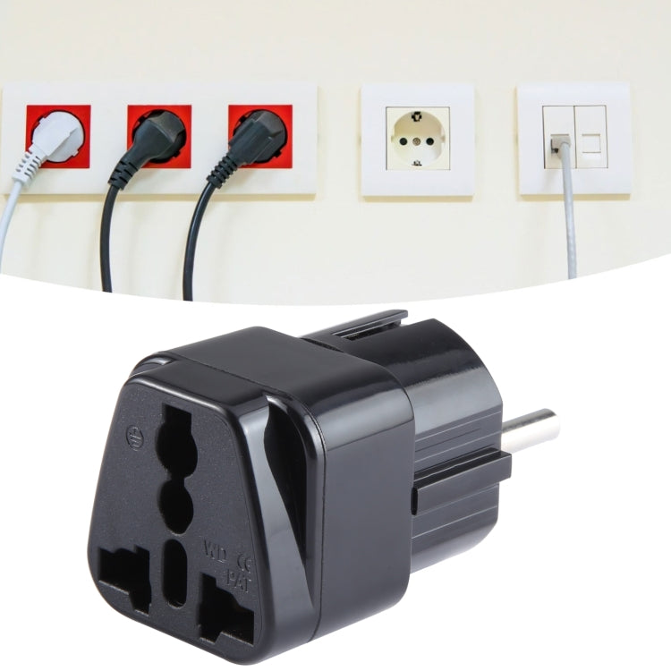 ポータブルユニバーサルUKプラグからEUプラグ電源ソケット旅行用充電アダプター（ヒューズ付き）、UKからEUへ