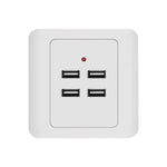 5V 3.1A 4ポートUSB壁充電器アダプタドックステーションソケット電源パネル 36V入力 4ポートUSB 2.0
