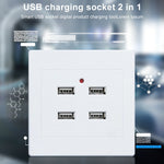 5V 3.1A 4ポートUSB壁充電器アダプタドックステーションソケット電源パネル 36V入力 4ポートUSB 2.0